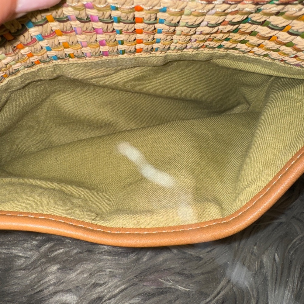 EUC Vintage Fossil Multicolor Woven Shoulder Bag Purse - Picture 9 of 15